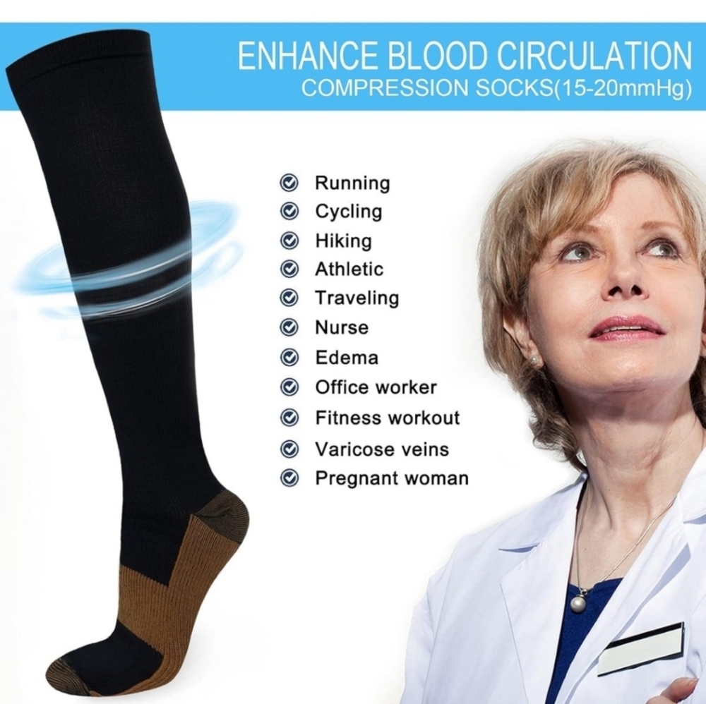 6 Copper Compression Socks - Compression Socks Women & Men